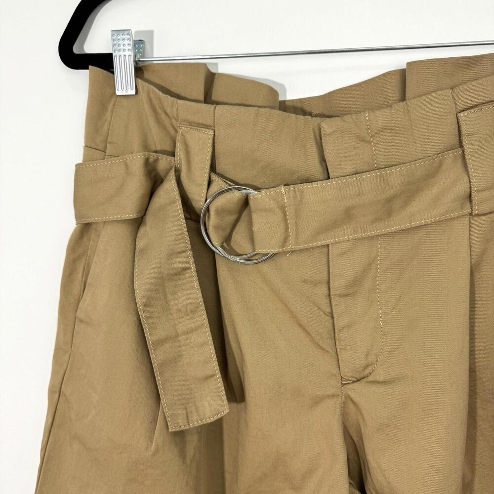 Maeve by Anthropologie Women’s Size 4 Small Brown Khaki Longline O-Ring Shorts - Picture 2 of 10